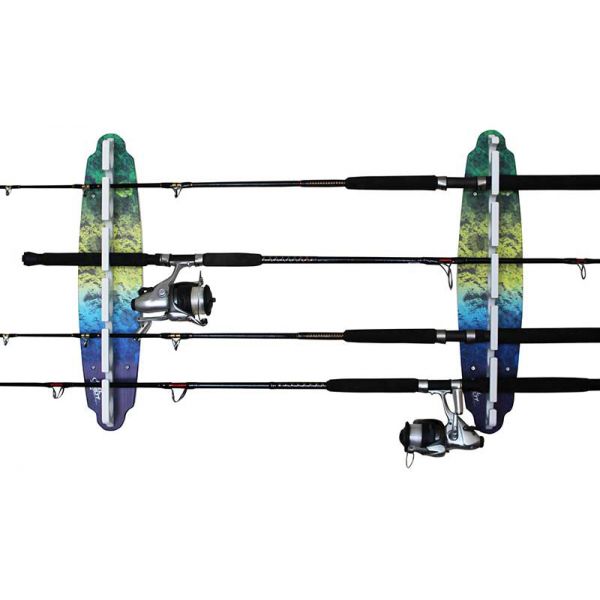 Reel Salty Waterproof 11 Fishing Rod Wall/Ceiling Rack - Mahi