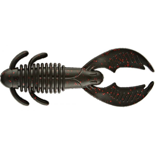 Reins Ax Craw Lure 3.5in - Black Red Flake