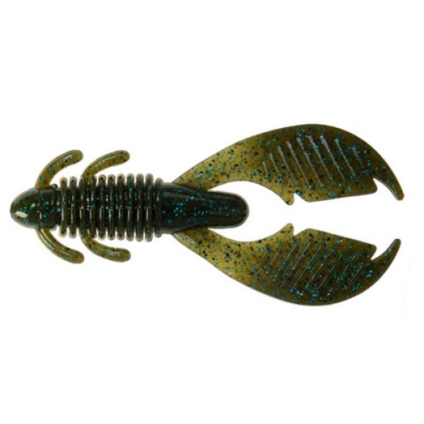 Reins Ax Craw Lure 3.5in - Green Pumpkin Blue