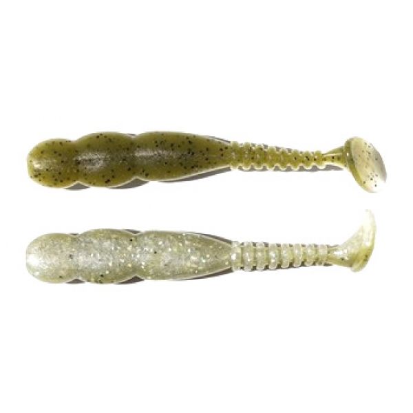 Reins Fat Rockvibe Shad Lure 3.25in Herring Dos Vert