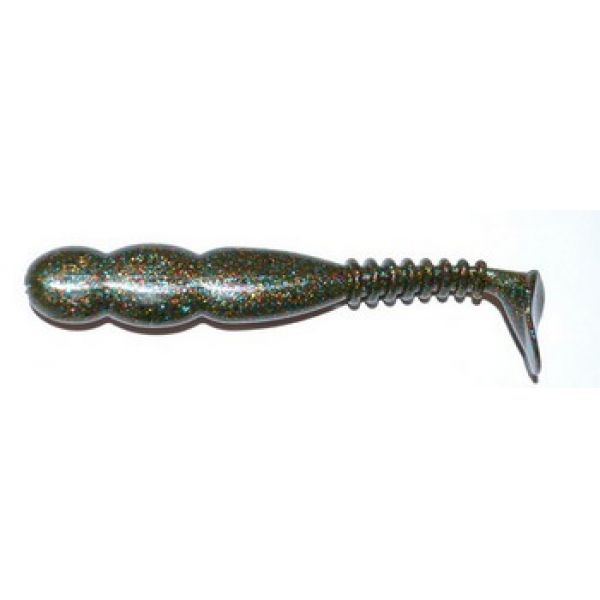 Reins Fat Rockvibe Shad Lure 4in Green Pumpkin All Stars