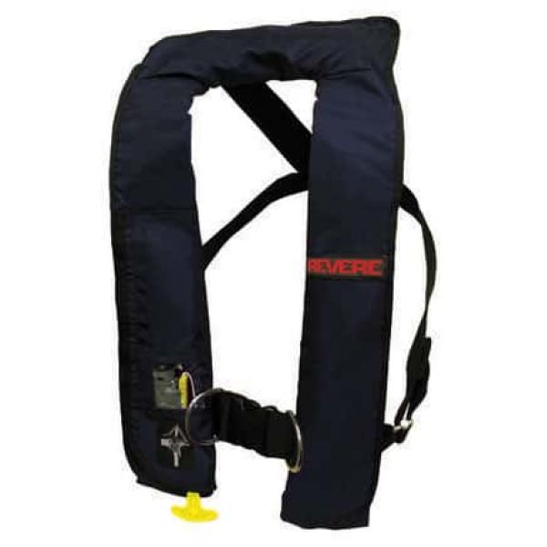 Revere Comfort Max Manual Inflatable PFD with ORC Harness Navy