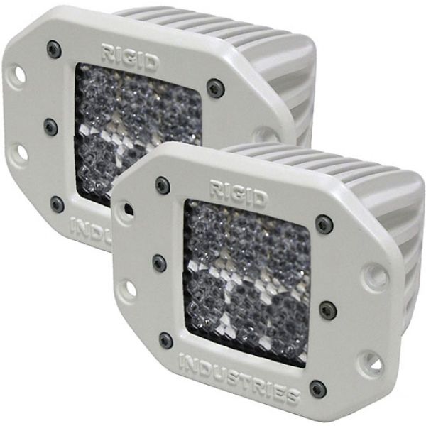 Rigid Industries 71251 Marine D2 Flush Mount Diffused Pair