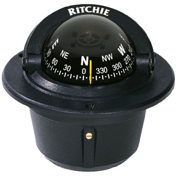 Ritchie F-50 Explorer Compass - Flush Mount - Black