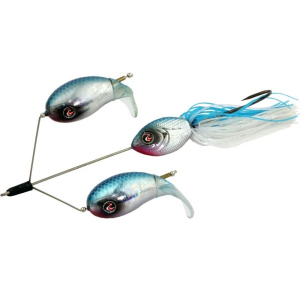 River2Sea Double Plopper Buzzbait Lure - Blue Blood