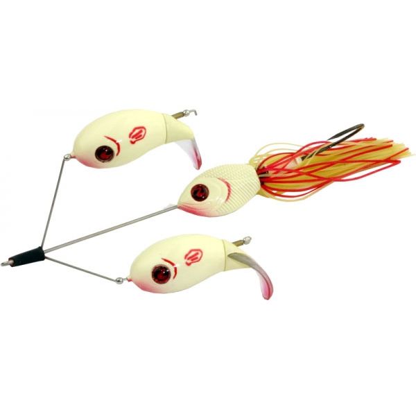 River2Sea Double Plopper Buzzbait Lure - Bone