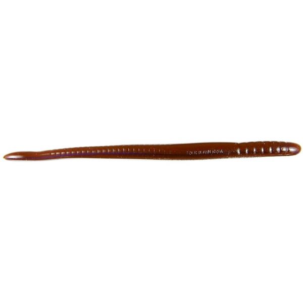 Roboworm Fat Worm - 6 in. - Oxblood Light Red Flake