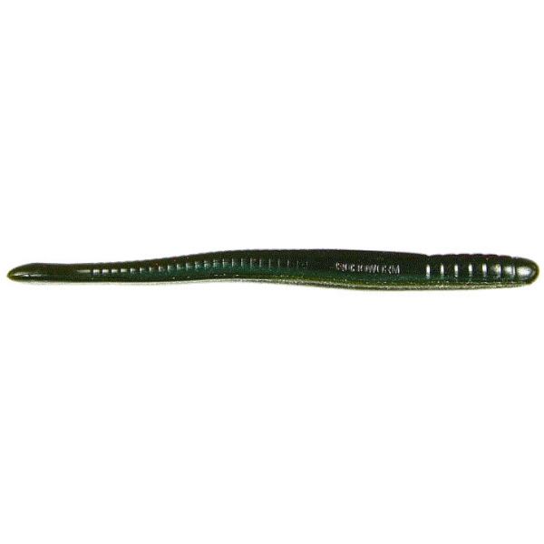 Roboworm Fat Worm - 4.5 in. - Green Neon Pumpkin