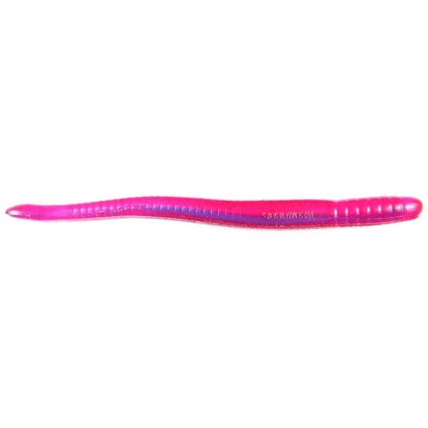 Roboworm Fat Worm - 4.5 in. - Morning Dawn/Red Flake