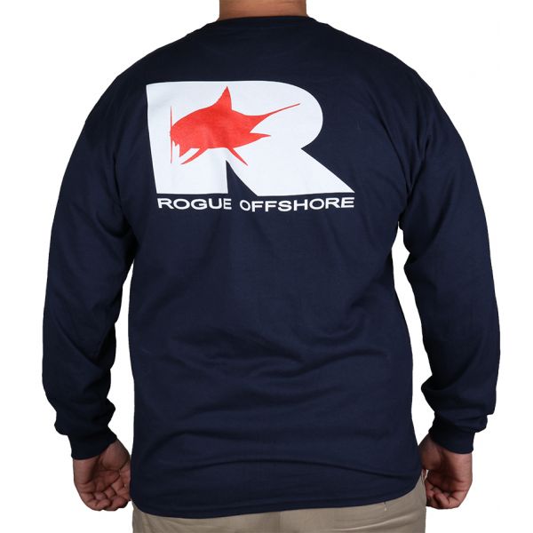 Rogue Offshore Marlin RWB Logo Long Sleeve Shirt - 2XL