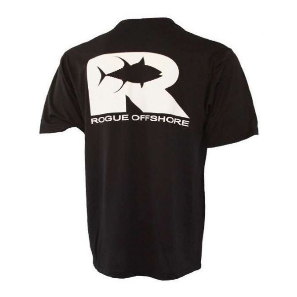 Rogue Offshore Tuna Logo S/S Performance Shirt Black/White - Small