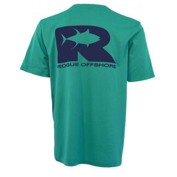 Rogue Offshore Tuna Logo S/S Performance Shirt Cabana/Navy - Large