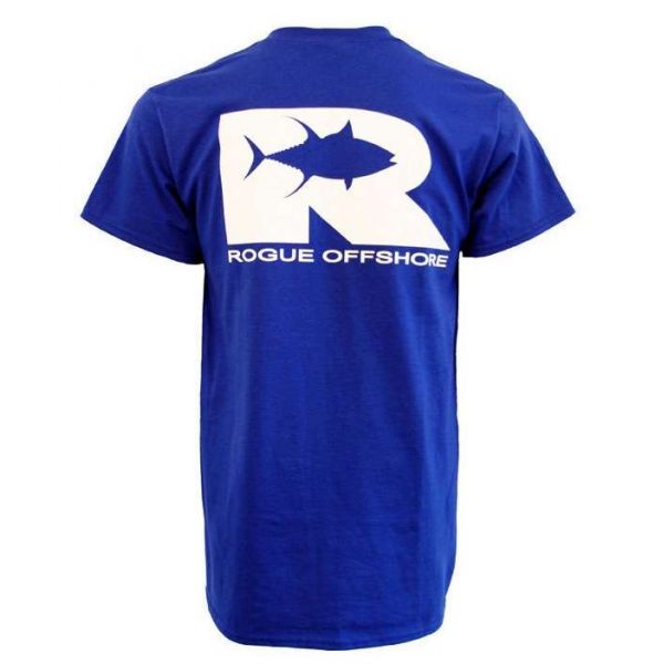 Rogue Offshore Tuna Logo Short Sleeve T-Shirt Royal - Size Large