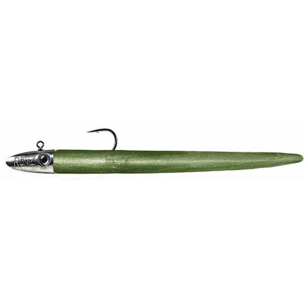 RonZ Big Game MHD Rigged Soft Bait - 10in - 4oz - Olive Metallic