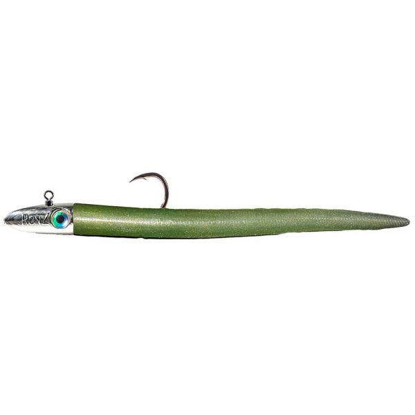 RonZ Big Game HD Rigged Soft Bait - 8in - 1-3/4oz - Olive Metallic