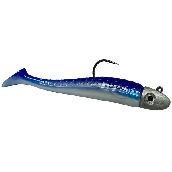 RonZ Z-Fin Original Series Rigged Paddletail - Blue And White