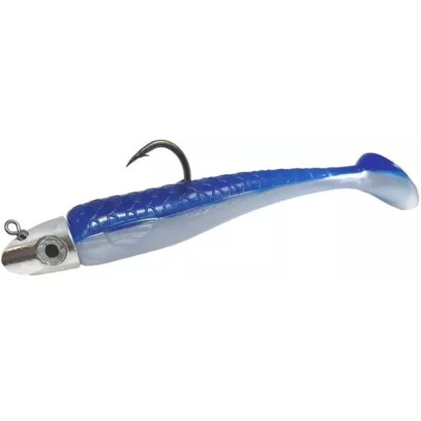 RonZ Z-Fin Big Game Series Rigged Paddeltail - Blue And White