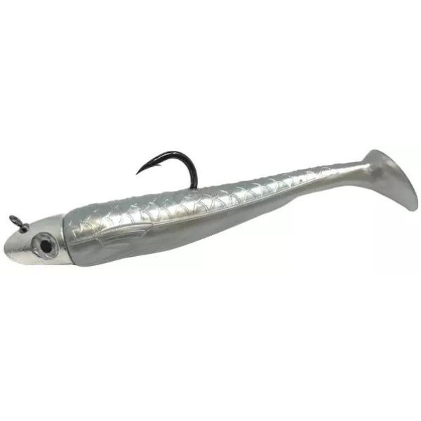 RonZ Z-Fin Big Game Series Rigged Paddeltail - Silver