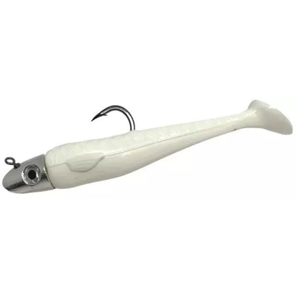 RonZ Z-Fin Big Game Series Rigged Paddeltail - Bone White