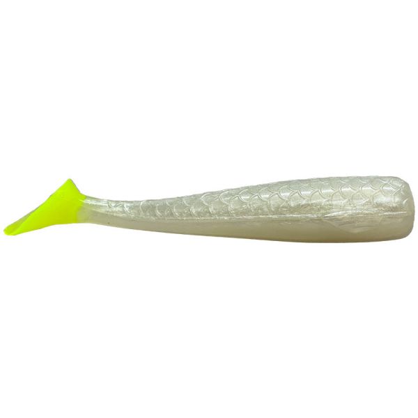 RonZ Z-Fin Paddletail Replacement Bodies - Pearl White/Chartreuse