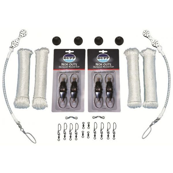 Rupp CA-0026 Double Rigging Kit with NOK-OUTS, White Nylon