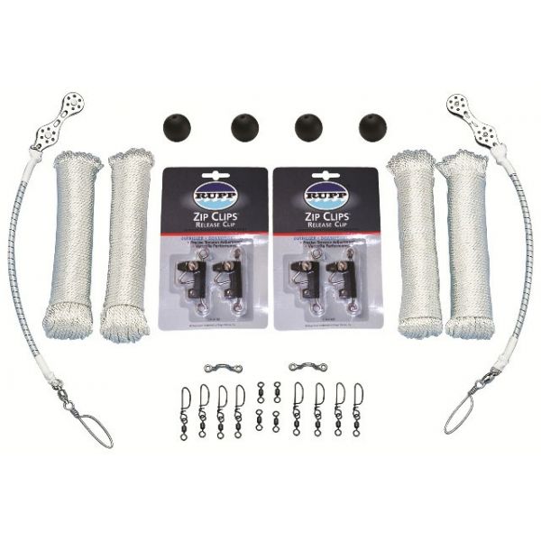 Rupp CA-0107 Double Rigging Kit with ZIP CLIPS, White Nylon