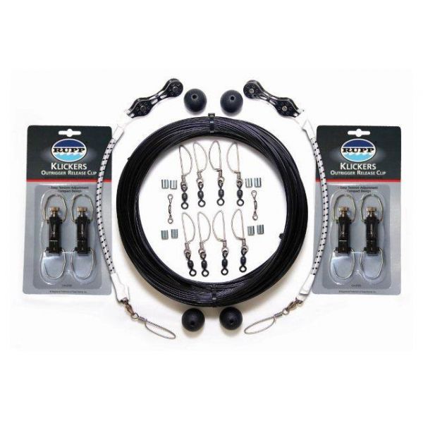 Rupp CA-0108-MO Double Rigging Kit with KLICKERS, Black Mono