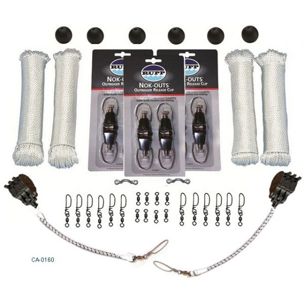 Rupp CA-0160 Triple Rigging Kit with NOK-OUTS, White Nylon