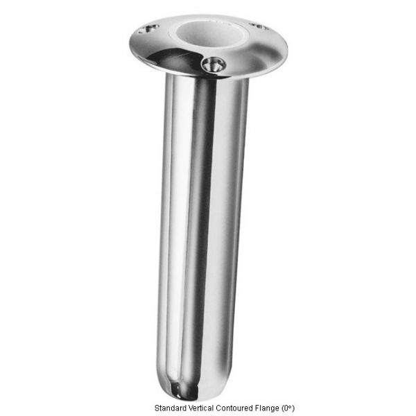 Rupp Chrome CA-0005 Contoured Flange Vertical Rod Holder