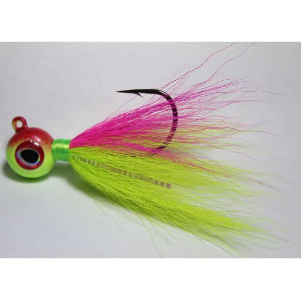 S&S Bucktails Big Eye Fluke - 1 oz. - Electric Chicken Glow