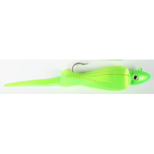 S&S Bucktails Rattling Mojo with Whip It Tail Lure- 16oz Chartreuse