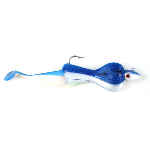 S&S Bucktails Rattling Mojo w/ Shad Lure - 16oz Blue/White