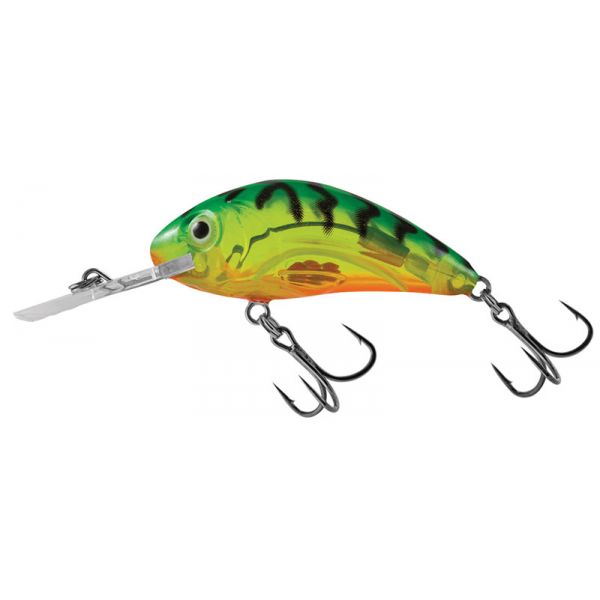 Salmo Rattlin' Hornet 4.5 Floating Crankbait - Clear Hot Green Tiger