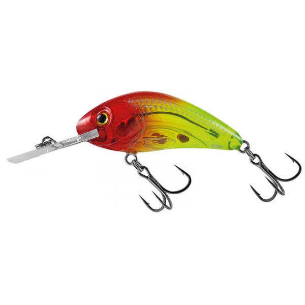 Salmo Rattlin' Hornet 4.5 Floating Crankbait - Clear Bright Red Head