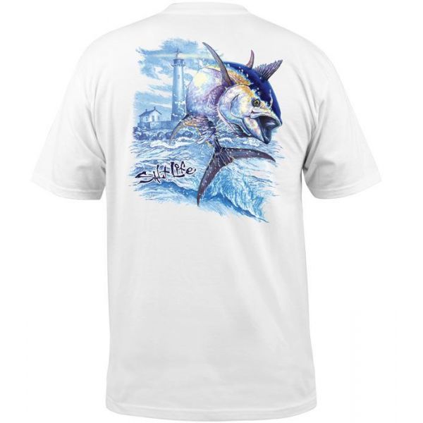 Salt Life Big Blue Short Sleeve T-Shirt - White - XL