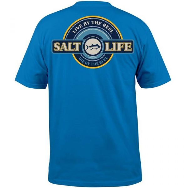 Salt Life Live by the Reel Short Sleeve T-Shirt - Royal - 2XL