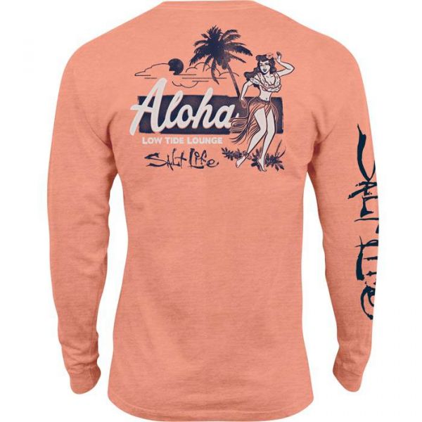 Salt Life Low Tide Lounge Long Sleeve Shirt - Grapefruit - 2XL