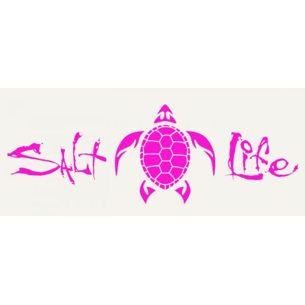 Salt Life Signature Turtle Decal - Pink