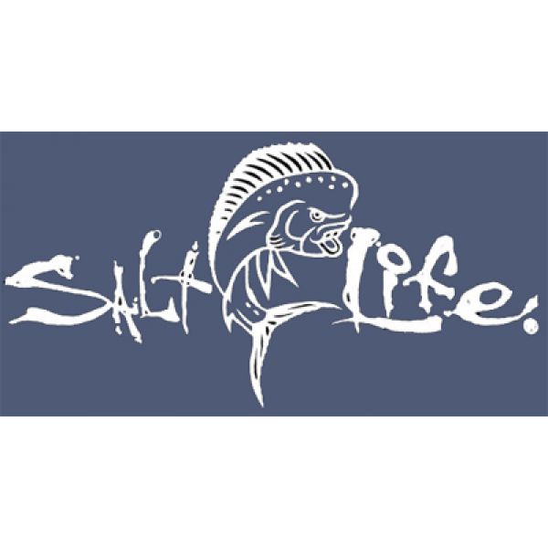 Salt Life Signature Mahi Decal - White