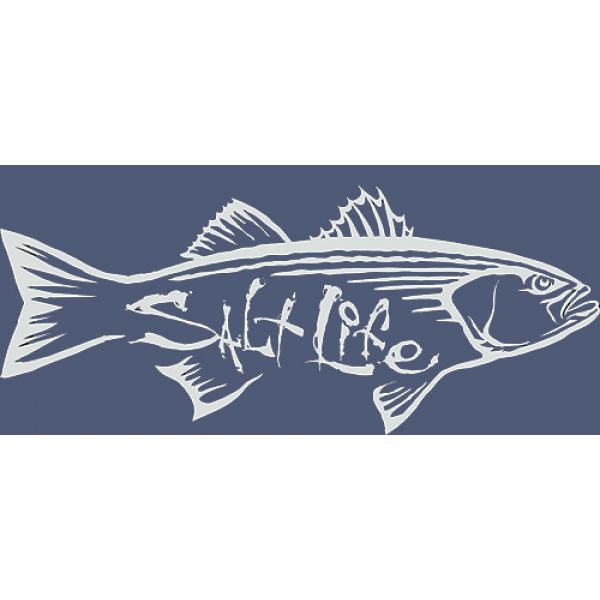 Salt Life Signature Striper Hunt Decal - White