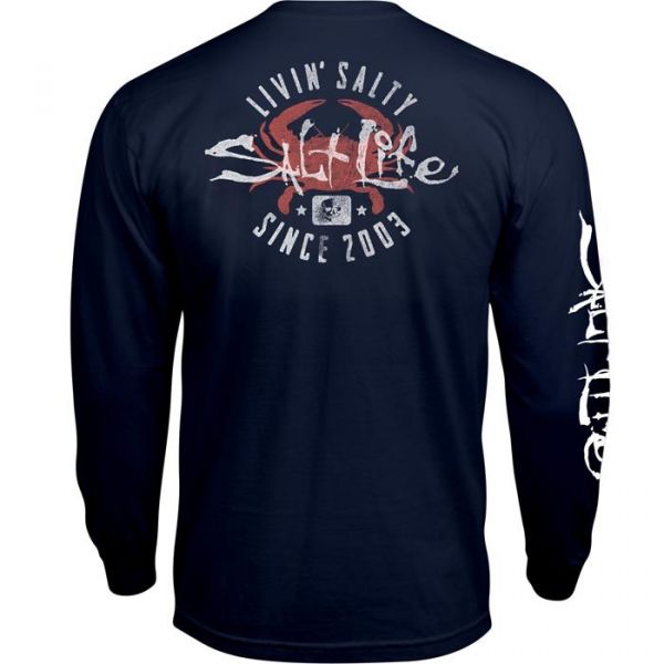 Salt Life Salty Crab Long Sleeve T-Shirt - 2XL