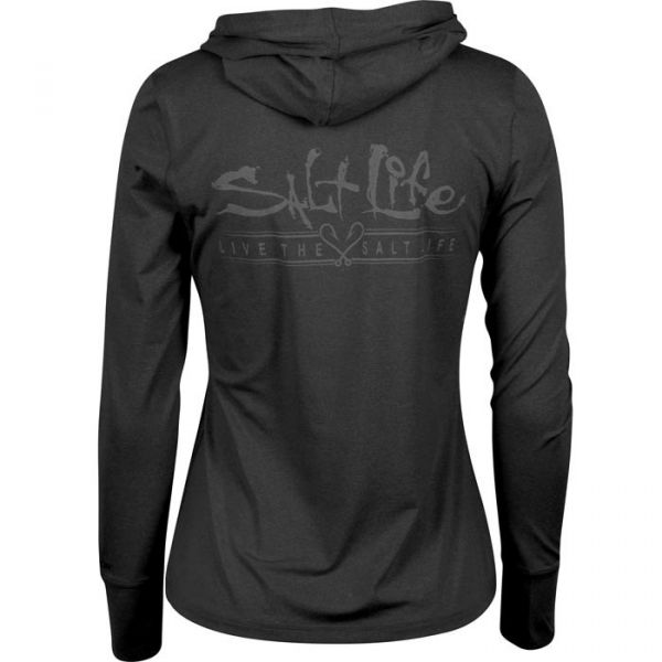 Salt Life Salty Seas SLX Uvapor Performance Long Sleeve Hoodie M