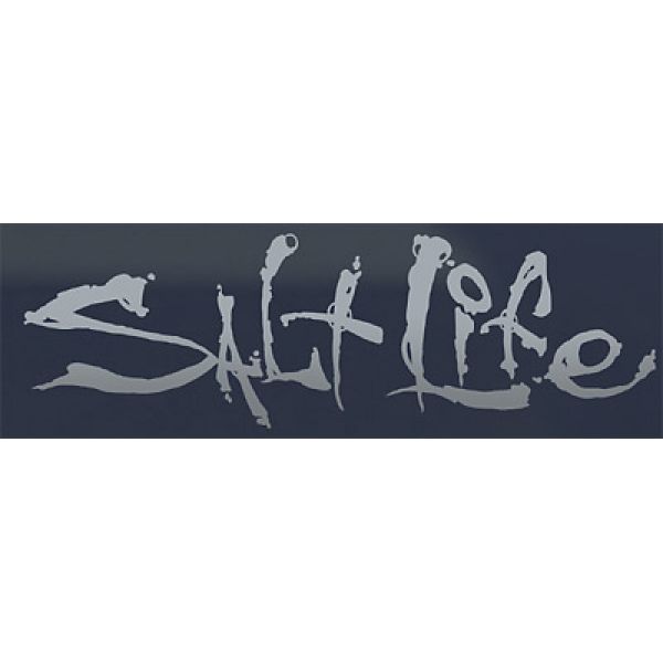 UV rated vinyl *FREE SHIPPING* Salt Life Signature "SILVER 06 inch Small Decal 