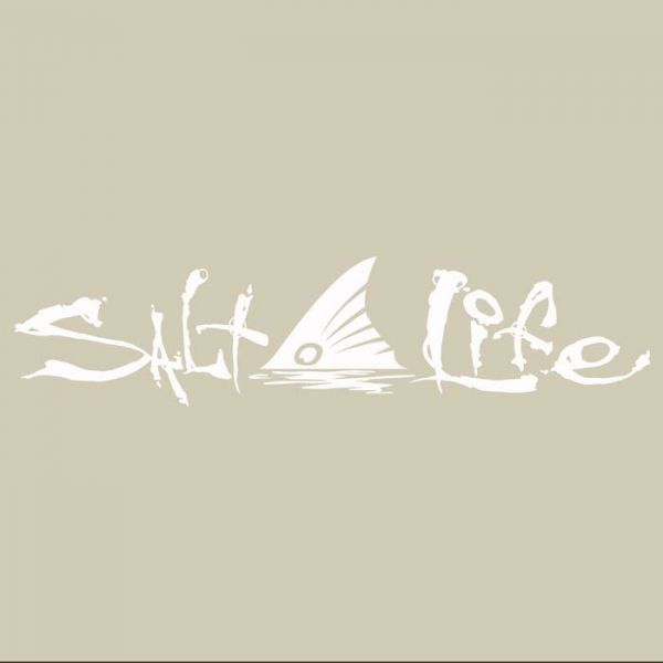 Salt Life Signature Tail Decal - White