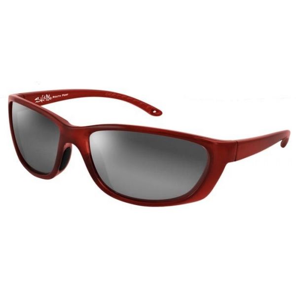 Salt Life South Port Sunglasses - Crystal Marsala/Smoke - Silver Flash