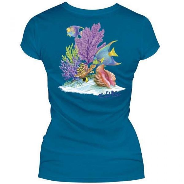 Salt Life SLJ10117 Queen Reef  Fitted Short Sleeve T-Shirt - Medium