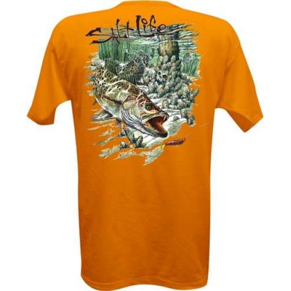 Salt Life SLM0093 Big Ol Trout Men's SS T-Shirt - Medium