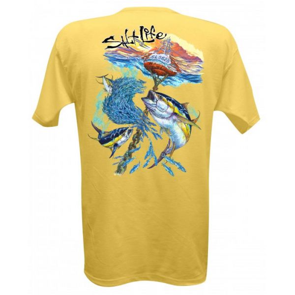 Salt Life SLM0191 Tuna Buoy Men SS T-Shirt - Banana