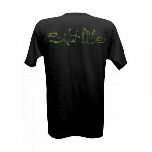 Salt Life SLM10002 Hide Out Men's SS T-Shirt - Black