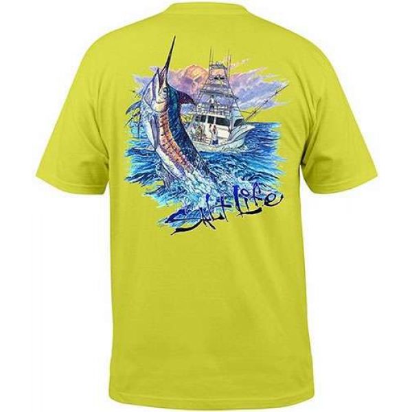 Salt Life SLM10024 Blue Storm S/S Pocket Tee - Banana - XX-Large